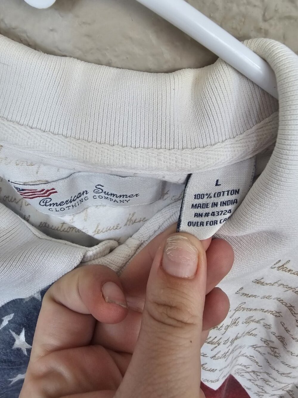 Cotton Traders Sport Men's Large Polo Shirt American Flag USA Patriotic Size L - Picture 3 of 4